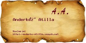 Anderkó Atilla névjegykártya